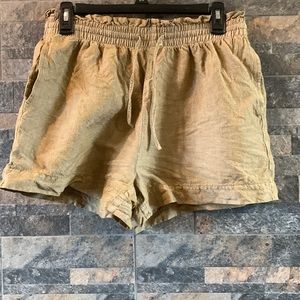 Madewell Linen Blend Shorts With Elastic and Drawstring Size Medium